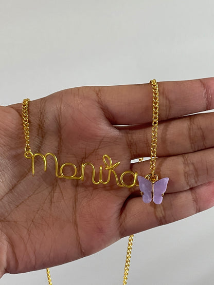 Butterfly Name Necklace