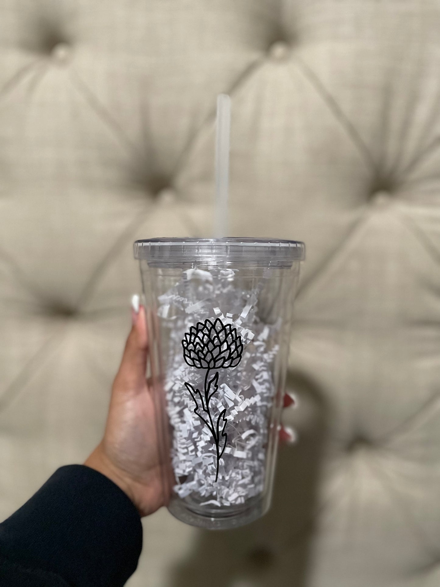 Birth Flower Tumbler