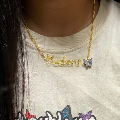 Butterfly Name Necklace