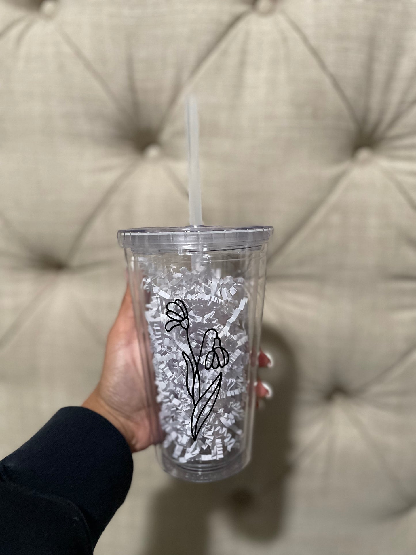 Birth Flower Tumbler