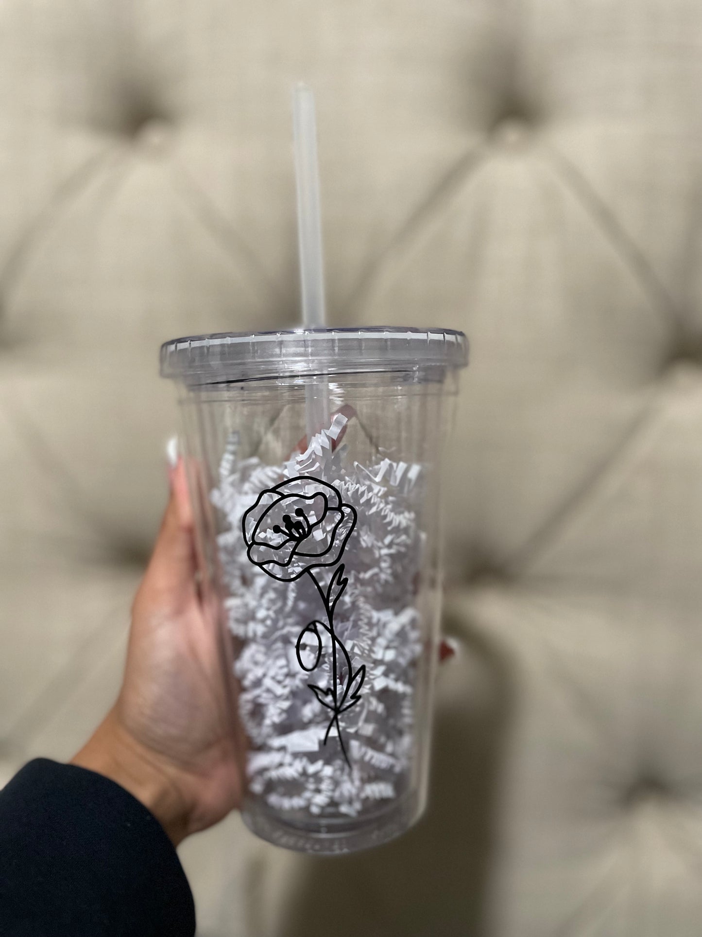 Birth Flower Tumbler