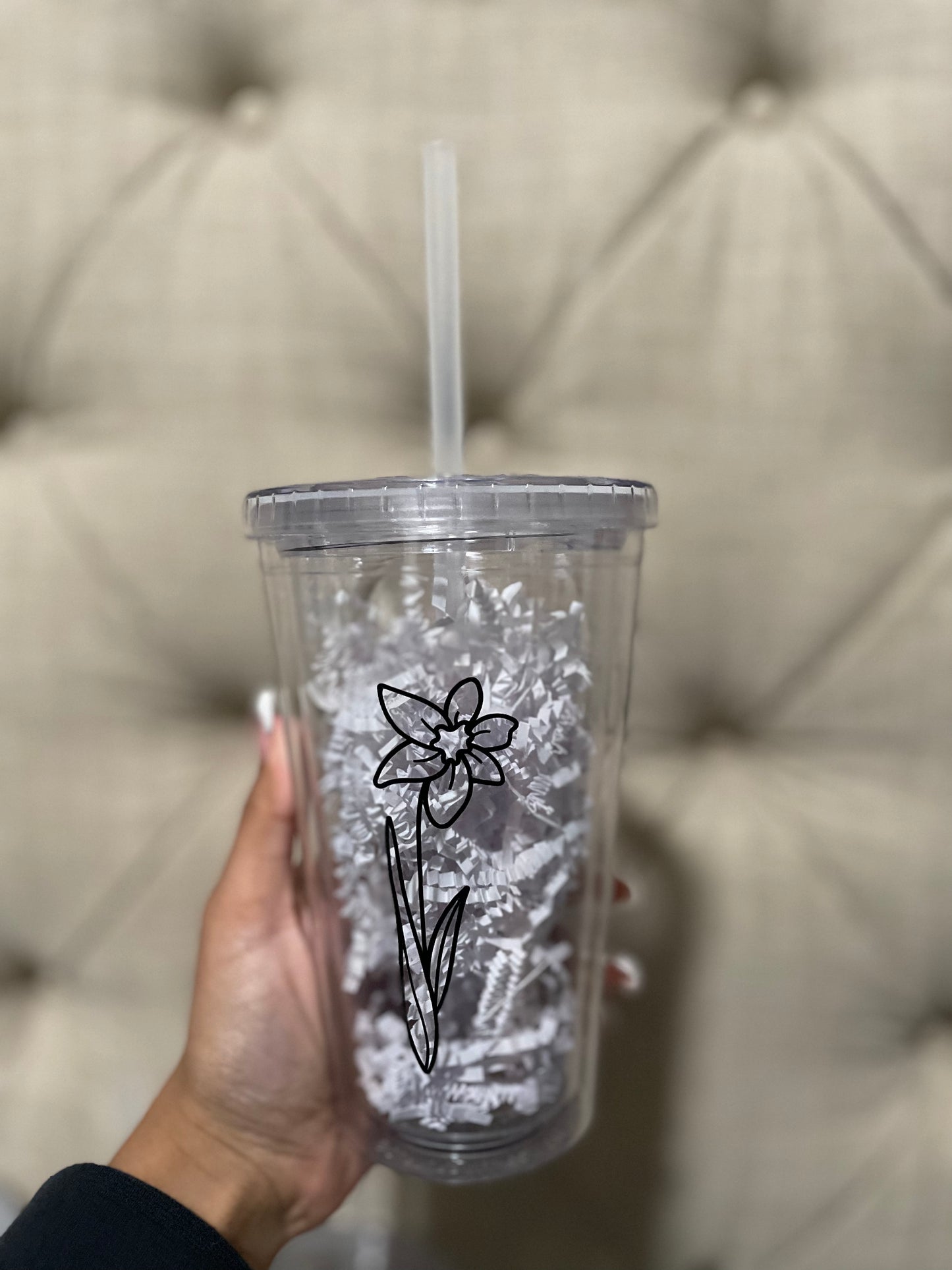 Birth Flower Tumbler